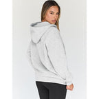 Women Cotton Polyester Zip Up Hoodie